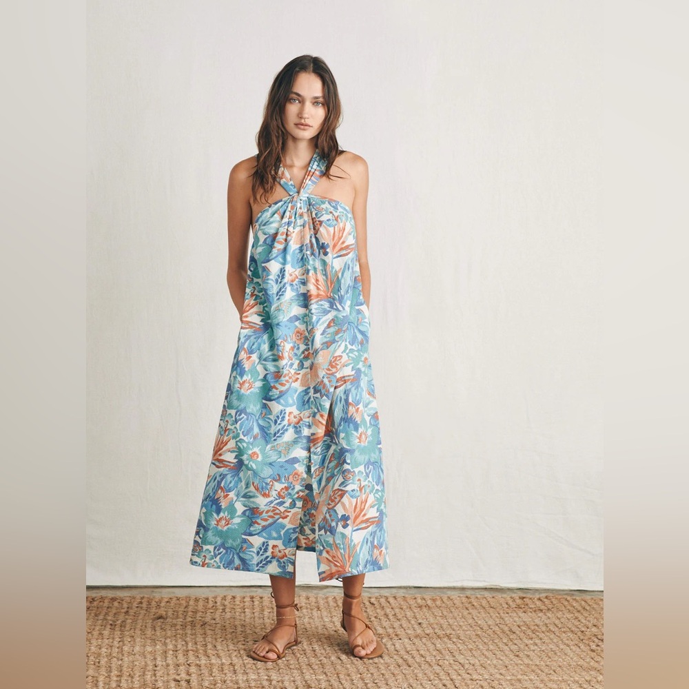 Faherty Bay Twist Dress - Paradise Blossom Floral